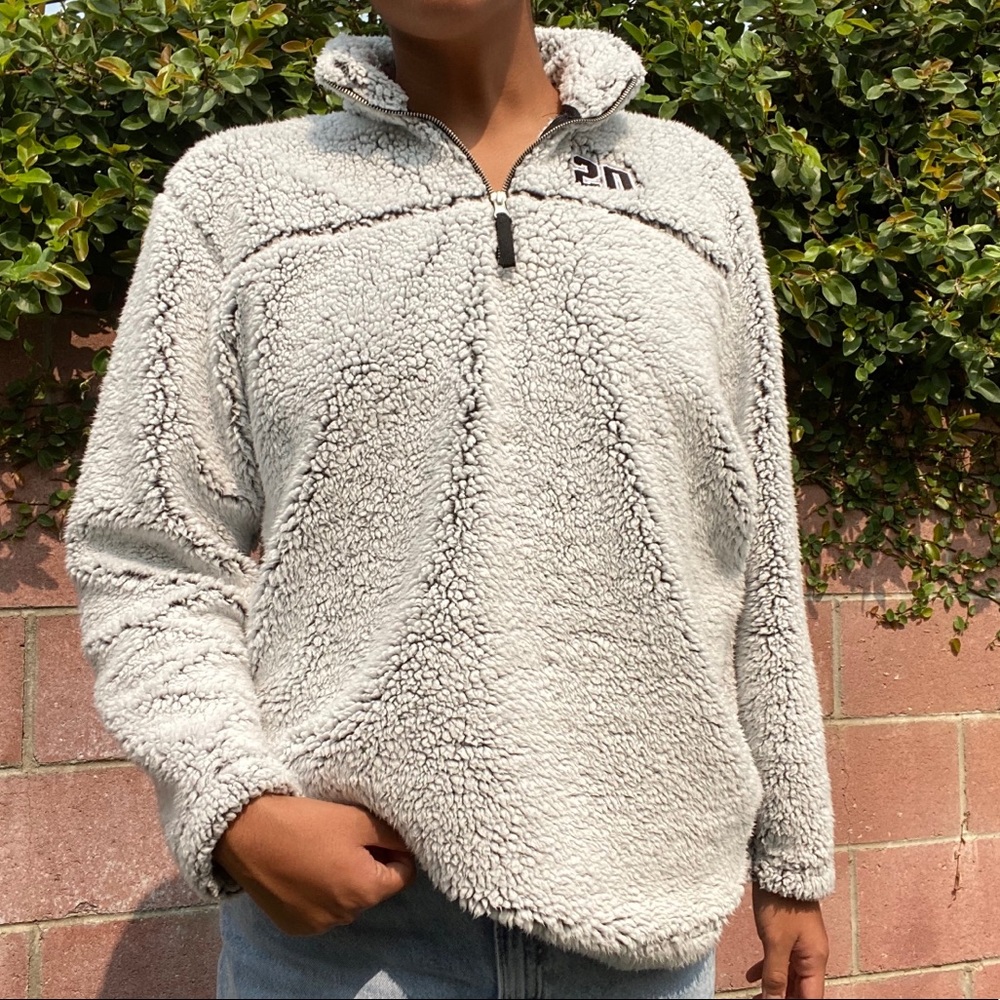 sherpa quarter-zip jacket